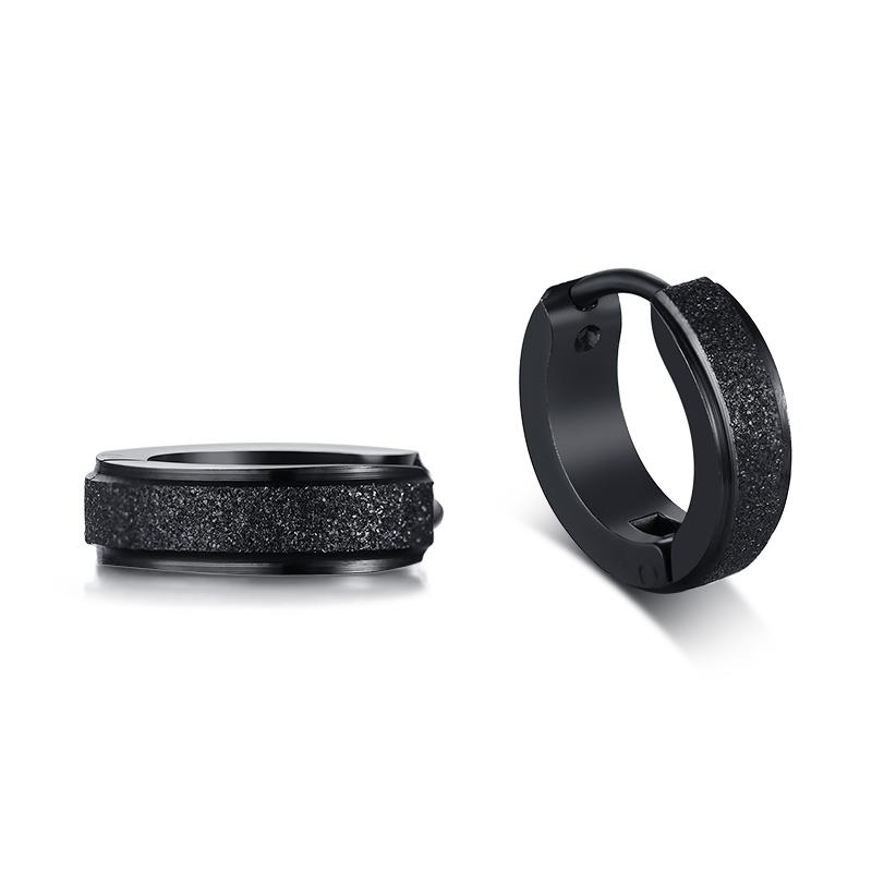 VNOX Cute Hoop Earrings for Men Punk Stainless Steel Huggie Small Earrings 4 Color