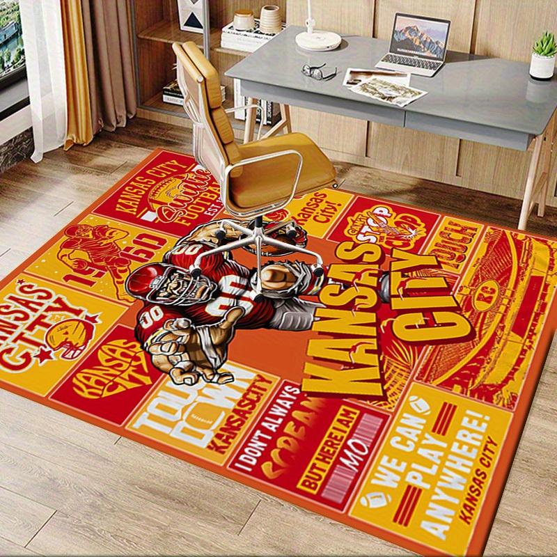 Büroteppich Kansas City Football Thema, Sofateppich, Stuhlmatte Schutz