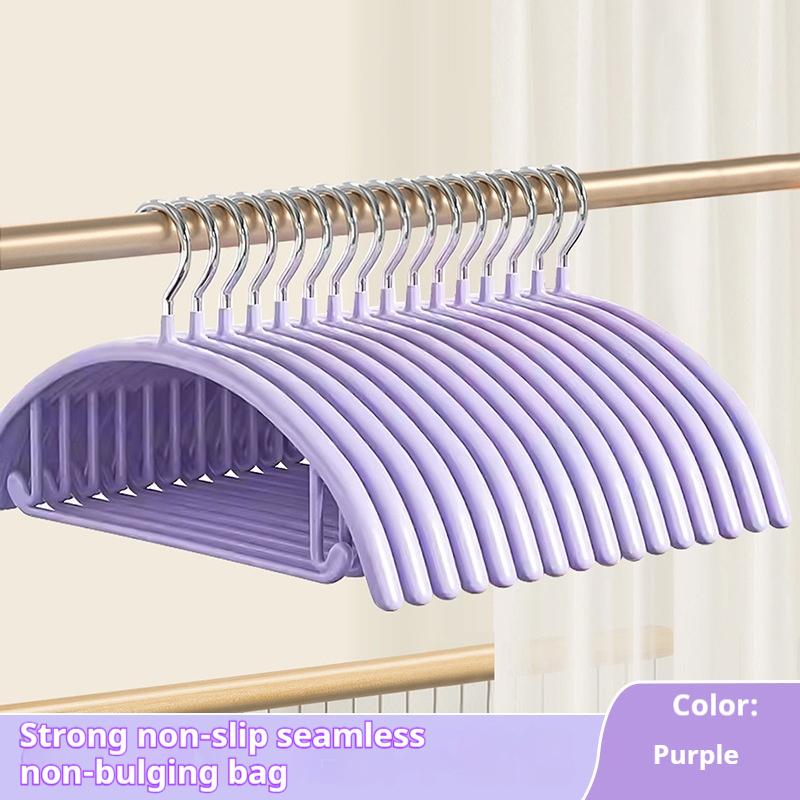Impregnated Semi-round Coat Hanger Seamless Storage Thick Clothes Brace Non-slip Stainless Steel Clothes Hanging Adult