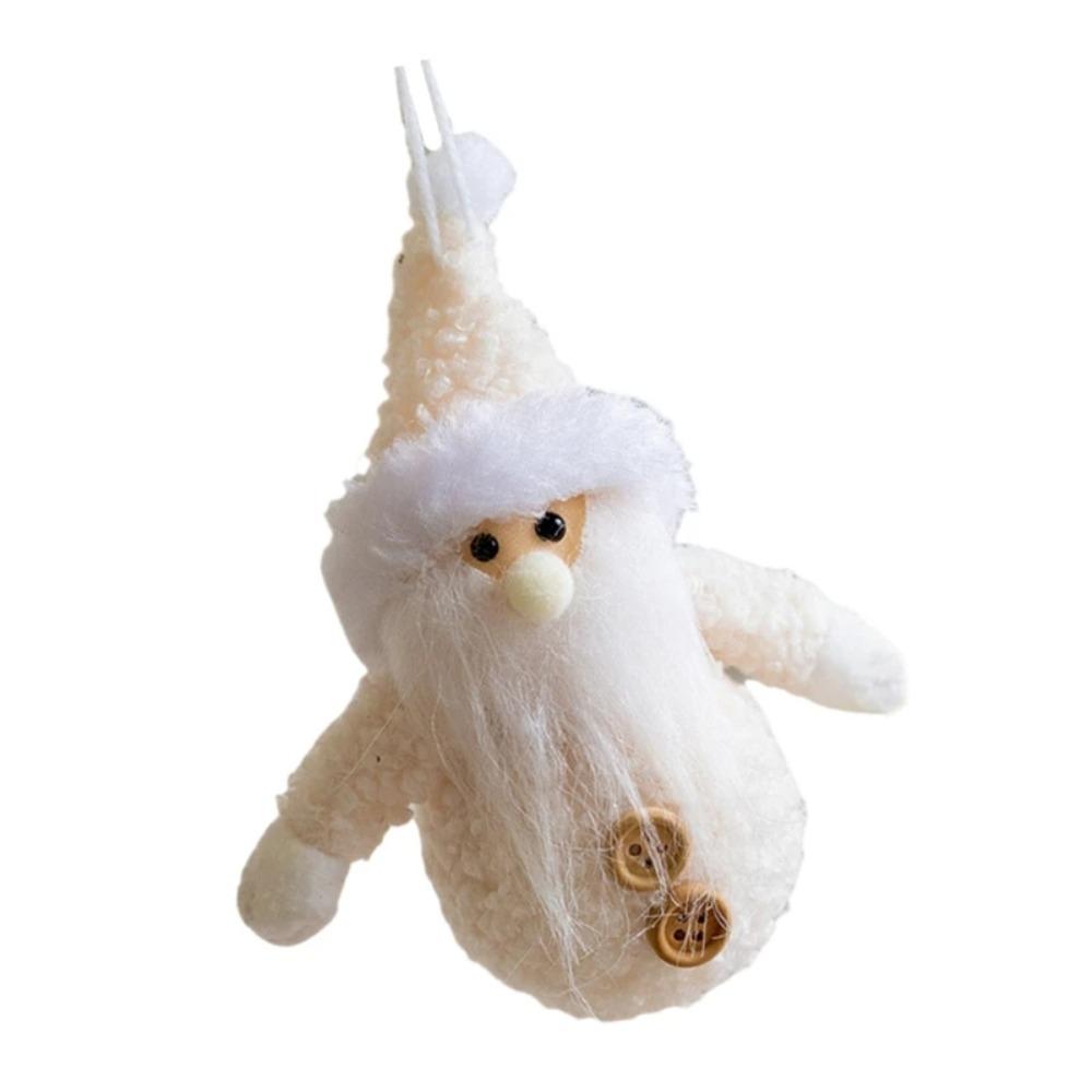 2pcs Soft Plush Santa Claus Pendant Handmade Xmas Tree Pendant  Party Favors
