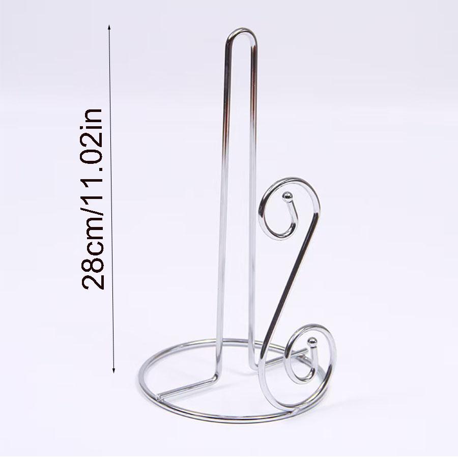 Vertical U-shaped Kitchen Paper Towel Holder, Home Use Oil Wiping Paper & Plastic Wrap Storage Rack, Simple Metal Iron Art Paper