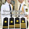 Star Shoulder Epaulettes Stripes Security Uniform Accessories Chevron Professional Security Guard Epaulets Chevron