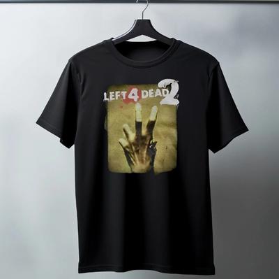 Left 4 Dead 2 Klassisch Grafik Schwarz Farbe T-Shirt Unisex, Größe S - 5XL Unisex T-Shirt