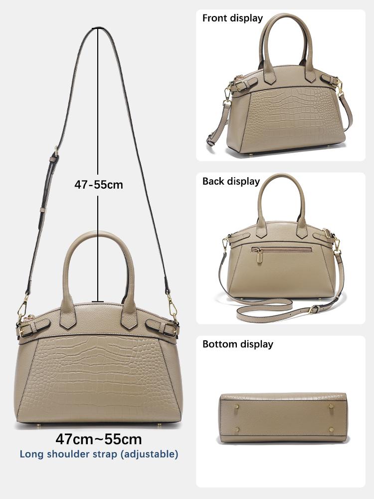 Zency Women's Large Capacity Luxury Leather Tote Shoulder Handbag Shopper Bag