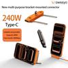 240W PD Fast Charge Type-C Cable with Built-in Foldable Phone Stand, Portable Charger Holder for Gaming & Streaming