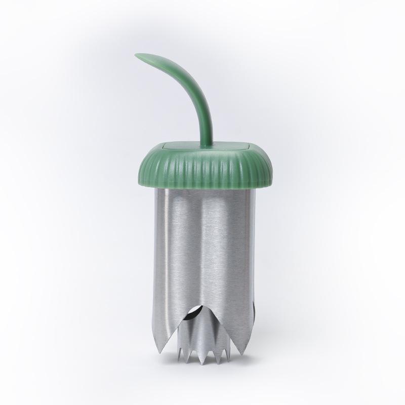 Stainless Steel Chili and Bell Pepper Corer Kitchen Tool Stainless Steel Corer [Green]