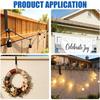 Metal String Light Hanging Hook, Outdoor Edge Hanger for Fence Rail and Balcony Wall Lighting, Garden Light Holder for Home Use Daily