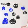 Halloween Theme Wall Stickers for Kids 11Pcs Pumpkin Mirror Stickers, Self-Adhesive Acrylic Ghost Decals, DIY Removable PVC Art Classroom Decor
