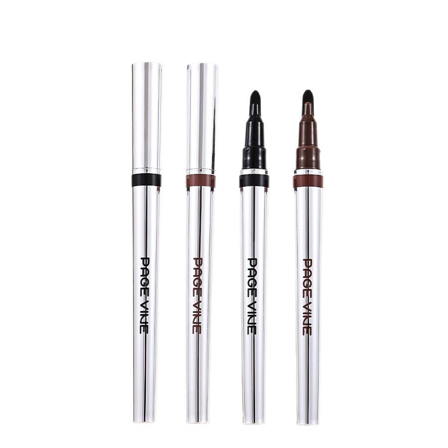 Liquid Silver Eyeliner Gel Pen Dries Quickly Waterproof Long-lasting Smudge-resistant Smooth Paddle Shaped Pen Tip