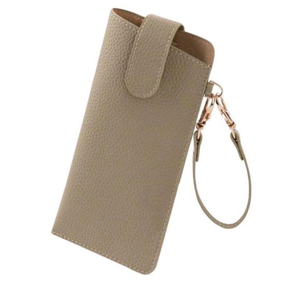 PU Leather Sunglasses Storage Bag Solid Color Hanging Sunglasses  Eyewear Accessories
