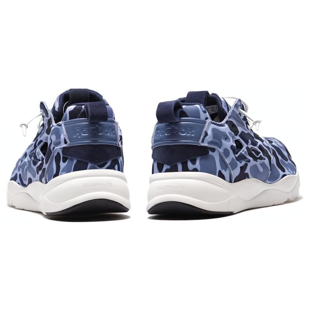 Reebok Furylite Comfortable Fabric Low Top Running Shoes Unisex Sneaker Camouflage-Blue V67087