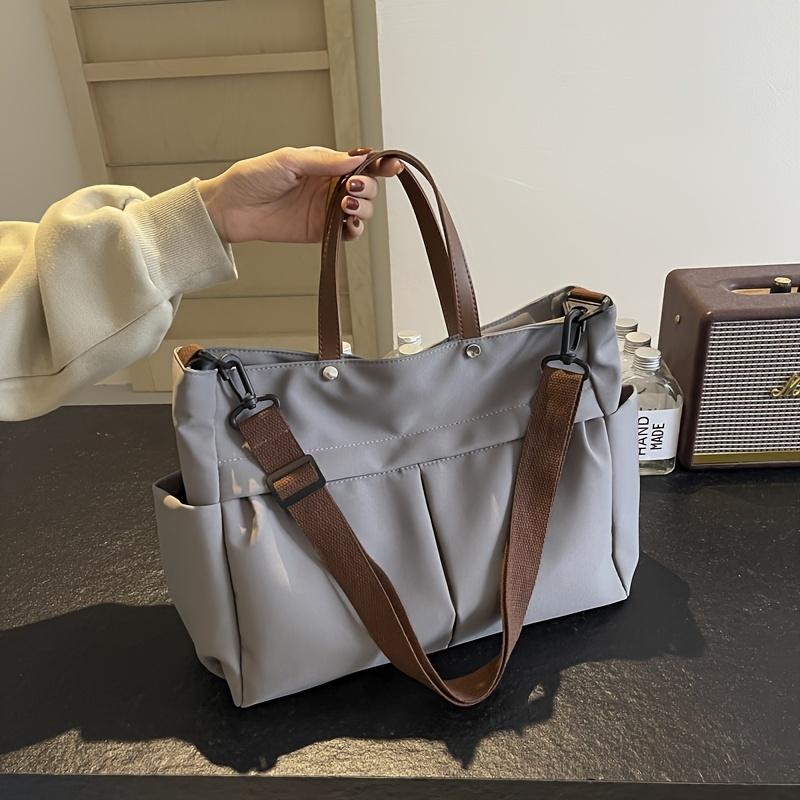 Spacious Nylon Tote Bag for Women Stylish Shoulder Crossbody Bag  Perfect for Casual Outings  Travel  Business  Fitness Shopping