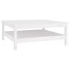 VidaXL Table basse Blanc 100x100x40 cm Bois massif de pin 814295