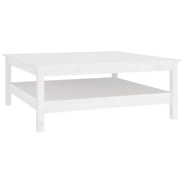 VidaXL Table basse Blanc 100x100x40 cm Bois massif de pin 814295