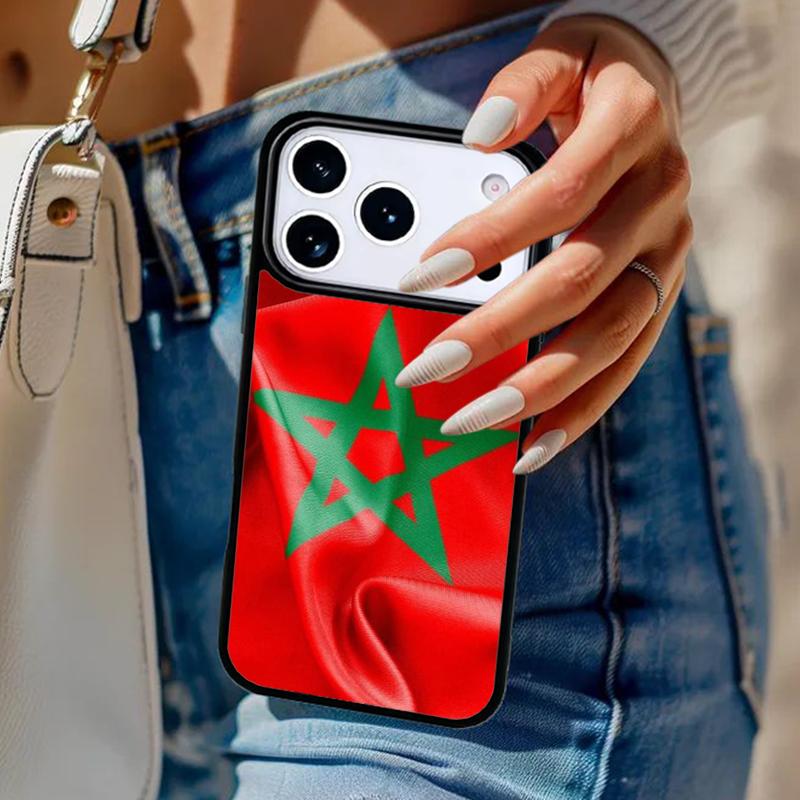 Maroc Morocco Flag Phone Case For iPhone 17 Air 14 15 13 12 Max Cover For Apple 16e 11 Pro Max Plus Coque