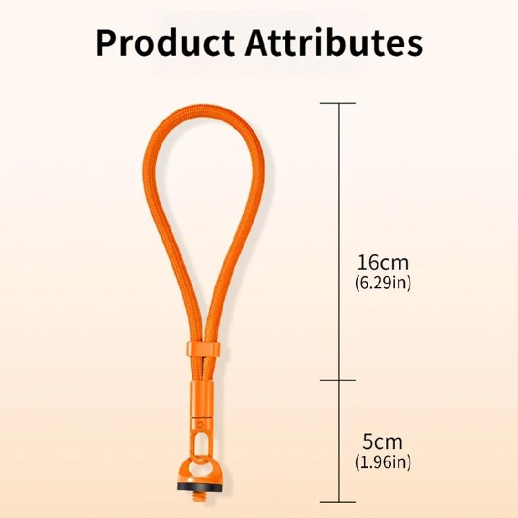 Wrist Camera Lanyard Strap with Sliding Adjuster and Mount Base for Everyday Carry, Travel, Video Use, and Daily Walks