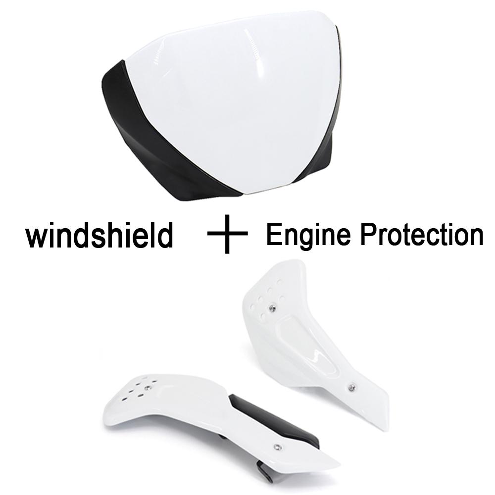 2021 For Trident 660 Motorcycle Parts Windshield Windscreen Deflector And Side Engine Belly Protection Plates Lower Fairing