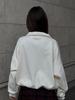 Solid Color Outer Wear Half Zipper Stand Collar Fashionable Trend Lapel Sweatshirt Loose Top
