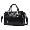 Women Shoulder Bag New Retro Bag Oil Wax PU Leather Handbag Shoulder Crossbody Bag