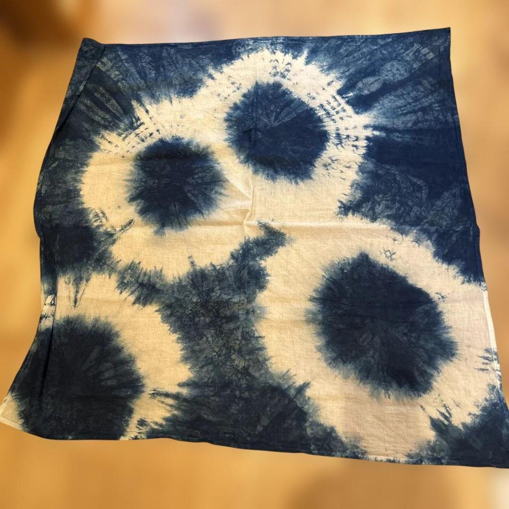 Used Takarajima Dyeing Indigo Dyeing Stole with Tag