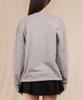 Ellamo Women'S Terry Basic Plain Plain Bread Patch Oversized Sweatshirt [Gray]