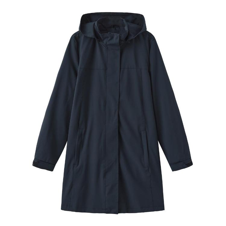 Veste Coupe-vent Femme Printemps Automne Fine Manches Longues Déperlante Capuche Amovible Couleur Unie