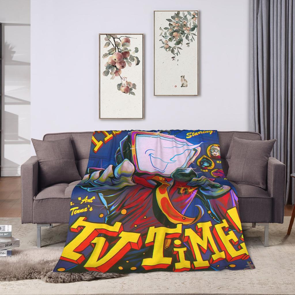 Coperta di Flanella Cartoon Tv Tenna Gioco Deltarune Coperta Morbida Calda per Viaggi all'Aperto in Aereo Copriletto Copri Divano Letto