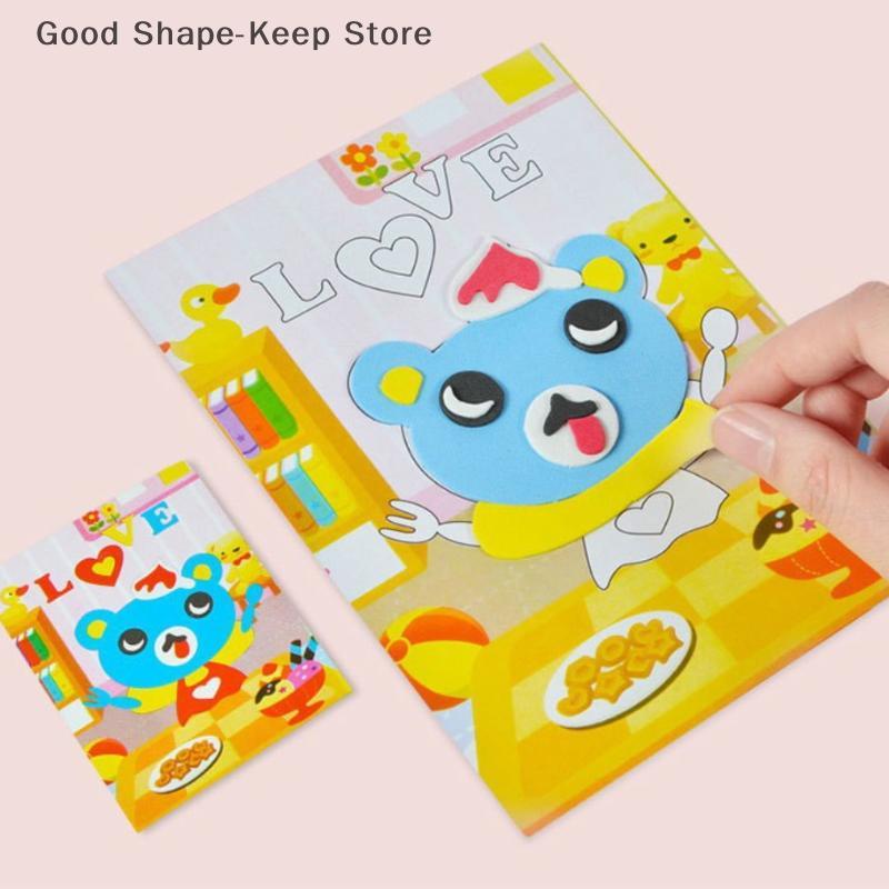 Cartoon Animal 3D Puzzle for Kids; 10/20 DIY EVA Foam Sticker Crafts; Fun and Educational