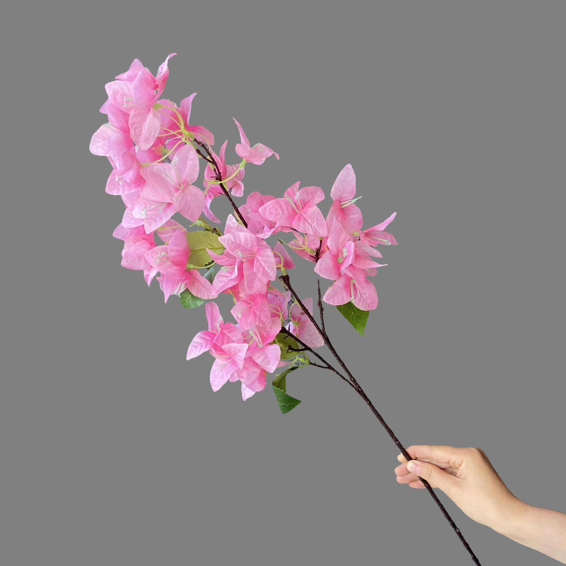 

76cm Artificial Plum Blossom 24/51 Heads Silk Flower New Fake Bougainvillea Spectabilis Wedding Pink-51 Heads