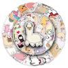 50PCS Personalized Cartoon Alpaca Fashion Stickers for Scooters, Motorbikes, and Suitcases