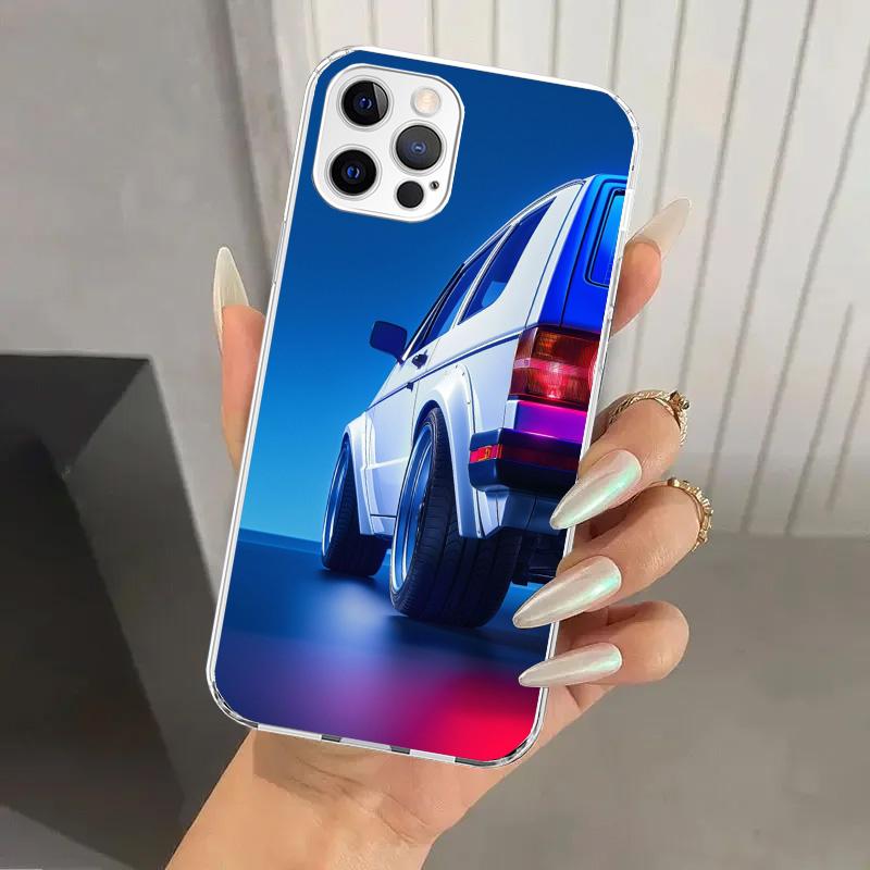 MK1 Golf Vintage Car Phone Case for Iphone 17 Air 16 15 Plus 14 13 Mini 12 11 Pro Max 16E 7 8 SE 2020 Soft Funda Print Shell 17