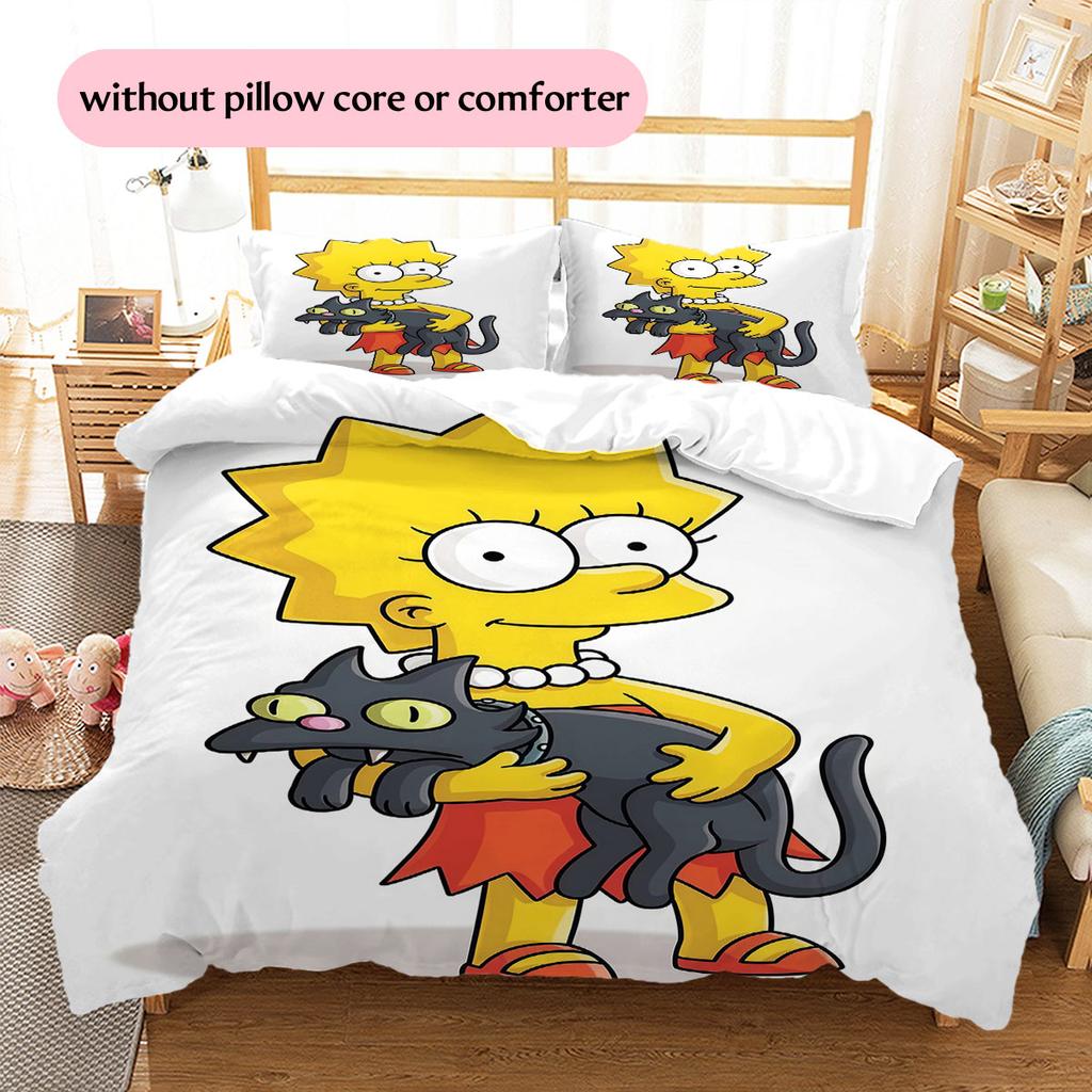 Lisa Pattern Bedding Home Decoration Birthday Gift ( 1 Duvet Cover + 2 Pillowcase, Without Core),fan Merchandise.