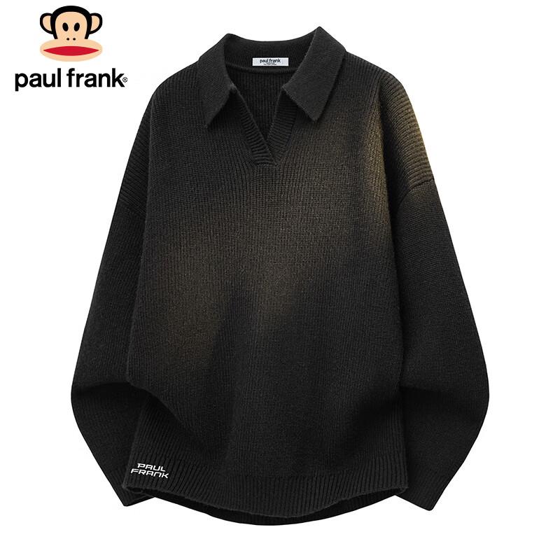 Paul Frank Men's Loose Fit Thick Knit Polo Sweater
