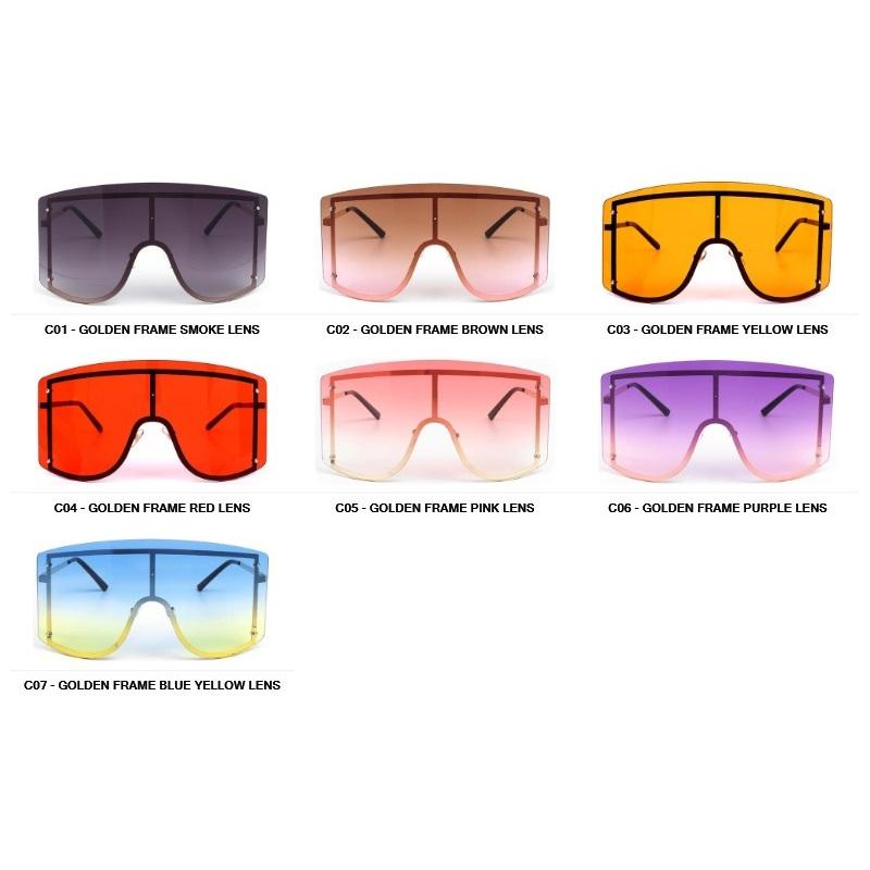 Fashion Luxury Women Sunglasses Blue Yellow Gradient Designer Ladies Sun Glasses  Rimless Brand Shades