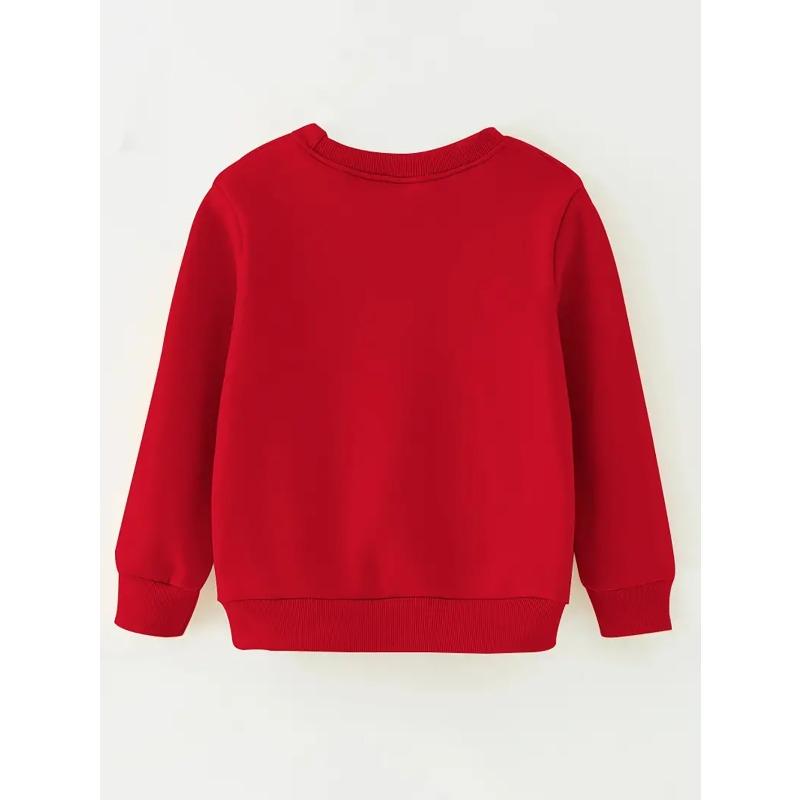 Pattern Girls' Round Neck Sweatshirt