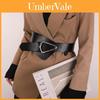 Black Pu Leather Wide Belt With Metal Snaps For Fashionable Winter Outerwear