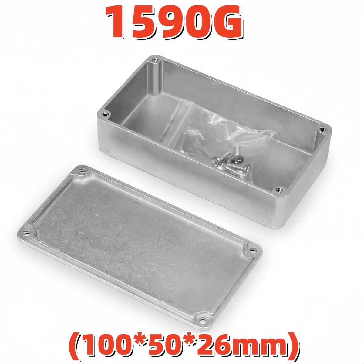 

Miwayer 1590G Алюмінієвий корпус Педальна коробка ефектів 100*50*26 мм для гітарних/басових DIY проєктів - Міцний металевий корпус