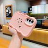 N83 Heart and Leaf Art Macaron Wavy Edge Phone Cases for iPhone 16 Pro Max Samsung S24 Plus S23 Ultra A35 A55 Xiaomi Redmi Note 13 Shockproof Cover