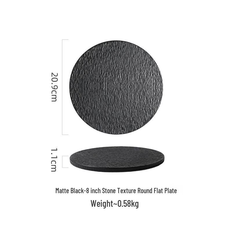 Nordic Style Ceramic Flat Dinner Plate