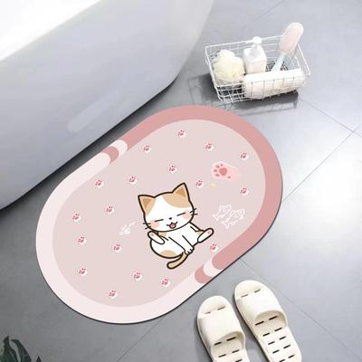 Cartoon Tier Kristall Samt Fußmatte Wohnzimmer Küche Rutschfeste Fußmatte Badezimmer Balkon Tür Saugfähiger Teppich