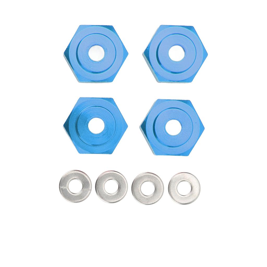 4pcs RC Hex Coupler Professional Aluminum Alloy RC Wheel Hex Adapter for 110 RC Cars Dark Blue