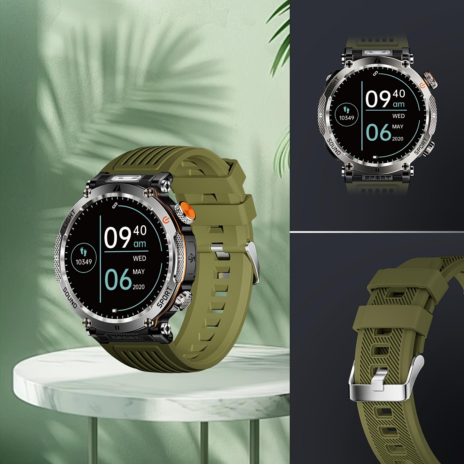 

Прочные умные часы для мужчин, QTLLBT с 1,7-дюймовым HD-дисплеем и аккумулятором 600 мАч - IP68, беспроводные звонки зелёный