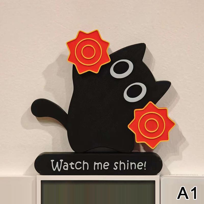 Cat Throws Handkerchief Fridge Magnet Rotating Ornament Funny Magnetic Toy Home Office Kitchen Decor Perfect Gift