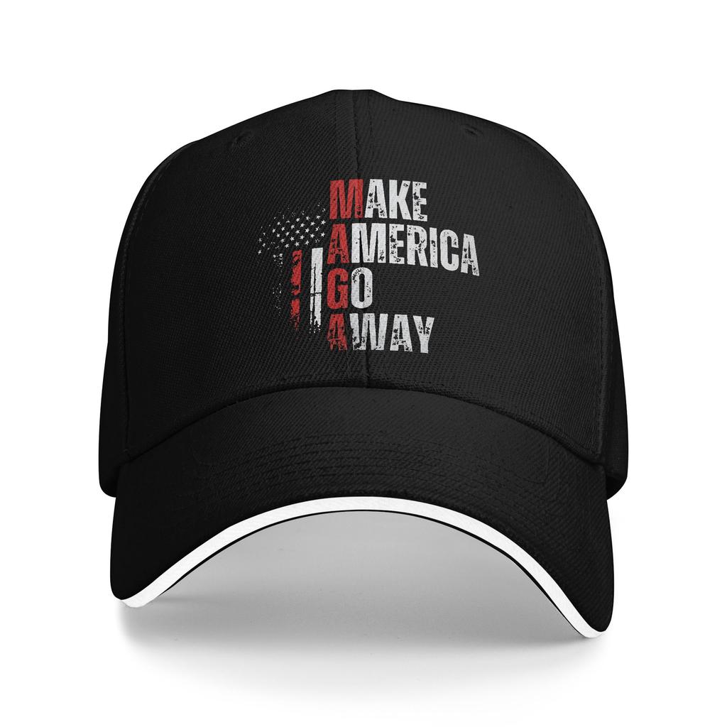 MAGA Grönland Make America Go Away Sandwich Kappen Sport Baseballkappen für Erwachsene Hüte Verstellbare Polyester Sportkappe Winterkappe