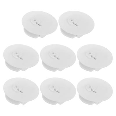 8Pcs Money Saving Box Stopper Lock Key Piggy Bank Plug Replacement Plastic Round Bottom Cover Secure Coin Bank Hole Plug White