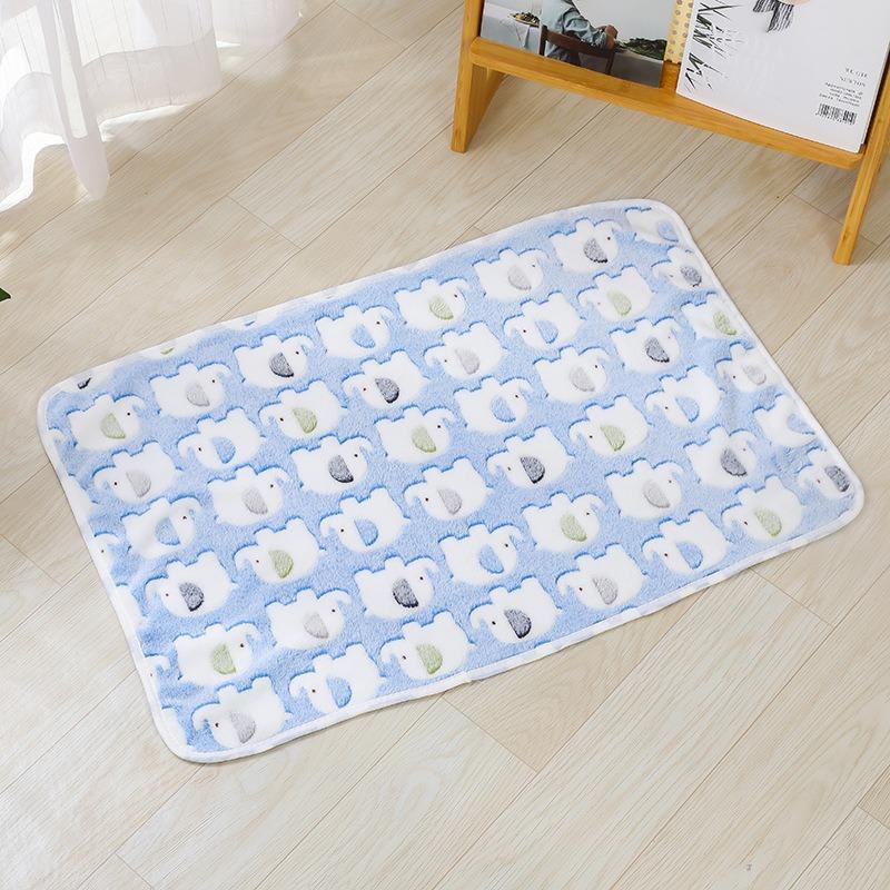 Cartoon Niedliches Pfotenmuster Hund Schlafdecke Super Weiche Plüsch Haustierdecke Warme Kuscheldecke für Hunde Katzen Welpen Decken für Couch Sofa Bett