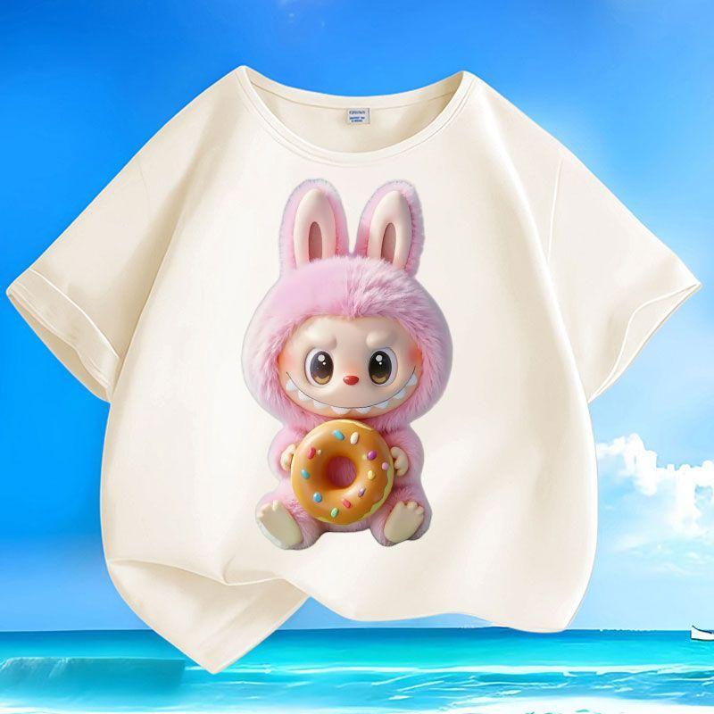 Pure Cotton Fashionable T-shirts for Children, Short-sleeved Tops for Boys and Girls In Summer