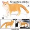 Three-Color Animal Model Plush Cat Toy - British Shorthair, Siamese, Persian, Orange, and Leopard Cat Simulation for Kids.