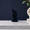 Abstract Thinker Ornament 3D Printed Matte White Sculpture Living Room Sculpture for Desktop
