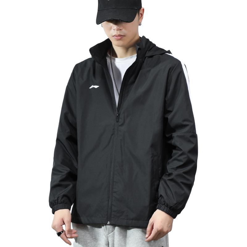 Li Ning Jackets Men's Black Hooded Moderate Other AFDR445-5